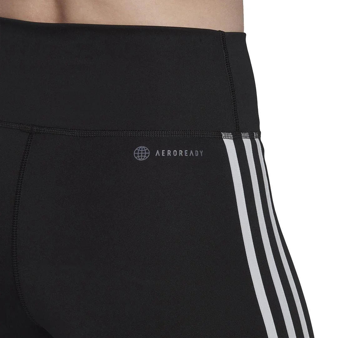adidas - Women's Training Essentials 3 Stripes High Waisted Short Tights (HK9964) - Image 6