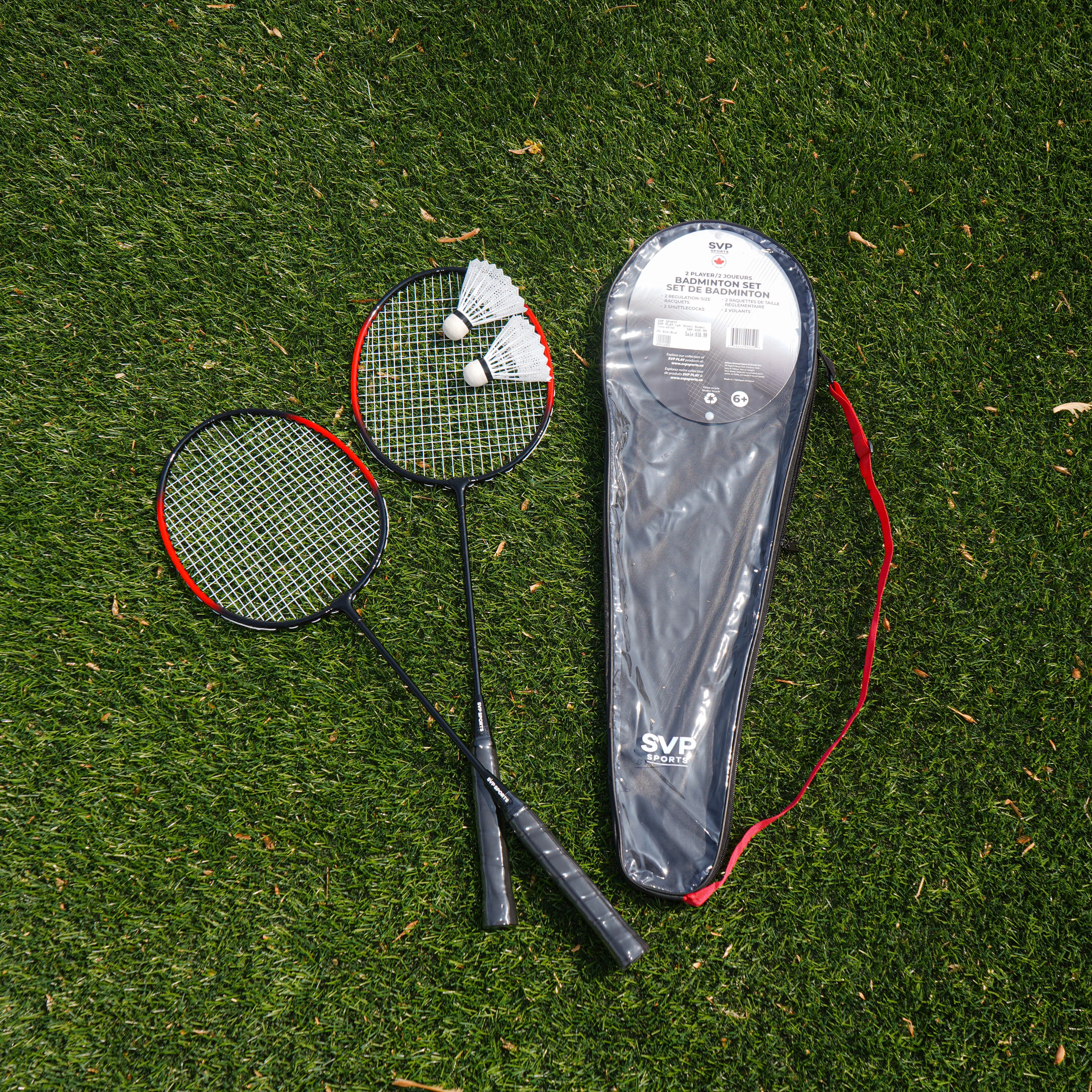 SVP Play - 2 Pack Steel Badminton Racquet Set (SSO-047A2) - Image 6